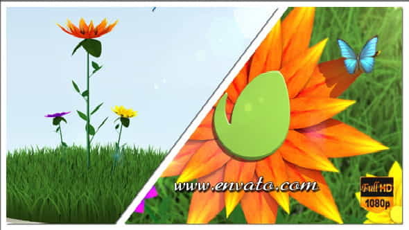 Flower LogoText Opener - VideoHive 6618406