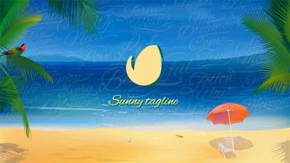 Sunny Beach Logo Opener - VideoHive 20762008