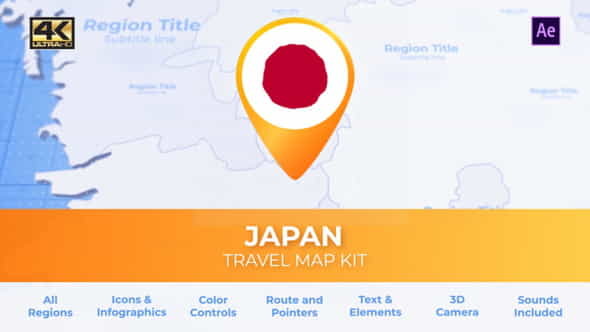 Japan Map - Japan Travel - VideoHive 27933485