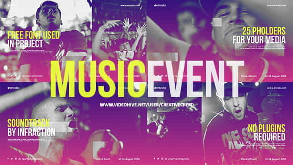 Music Event PromoParty InvitationEDM FestivalNight - VideoHive 15237986