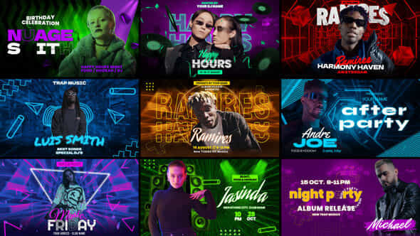 Night Clup Freeze Frame - VideoHive 57153683