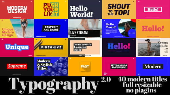 Animated Typography Titles - VideoHive 23870245