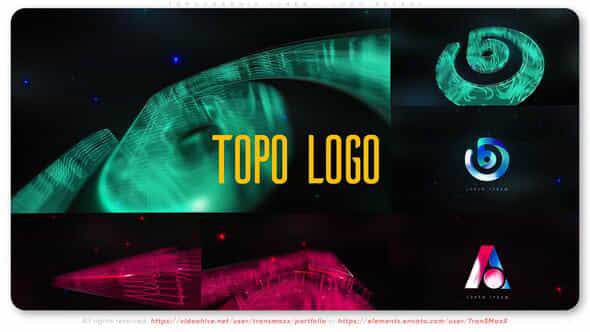 Topographic Lines Logo Reveal - VideoHive 52516645