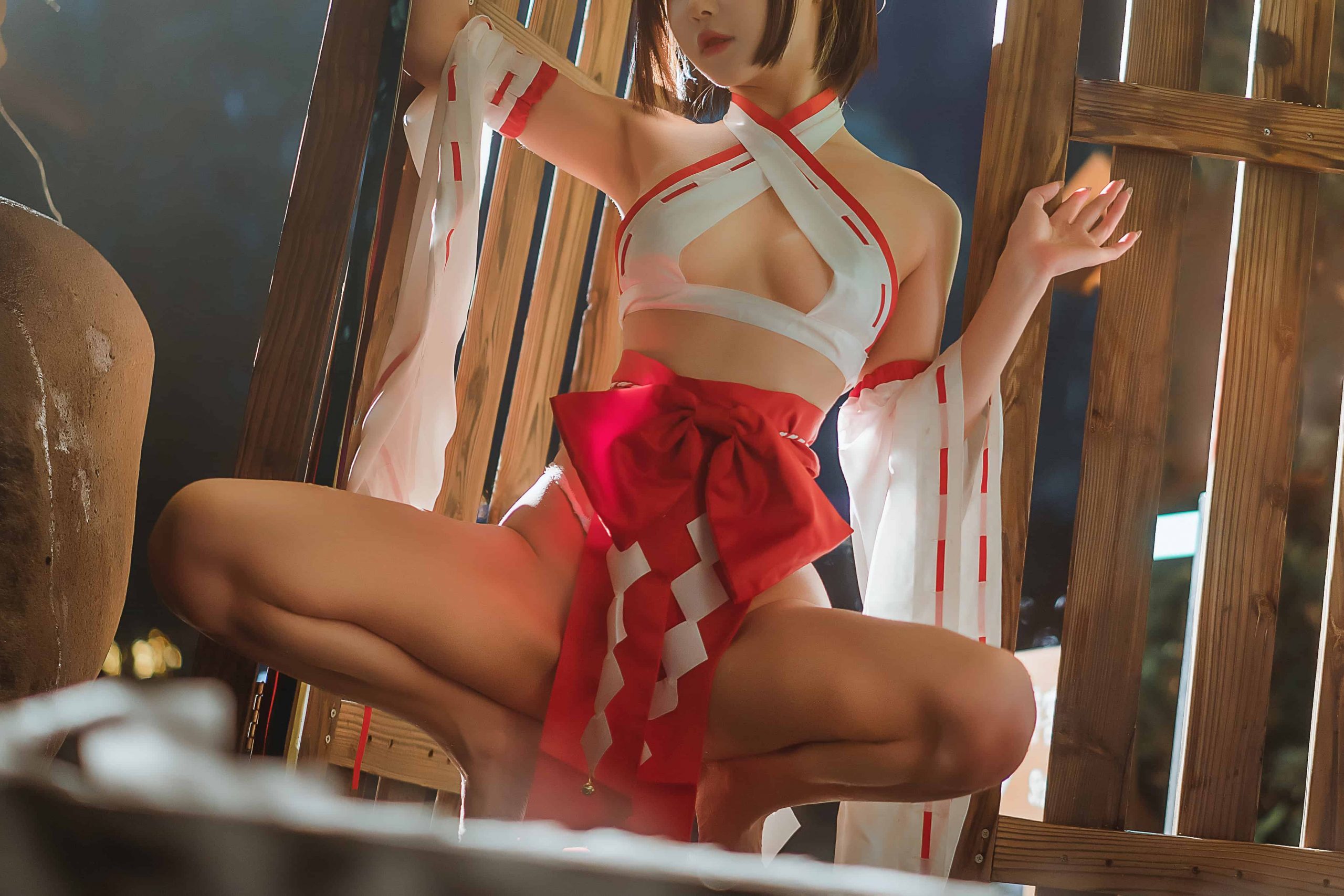 动漫博主阿包也是兔娘 – 温泉巫女(22)