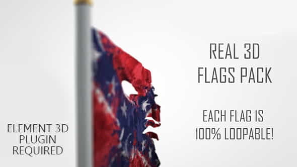 Real 3D Flags pack - VideoHive 5676871