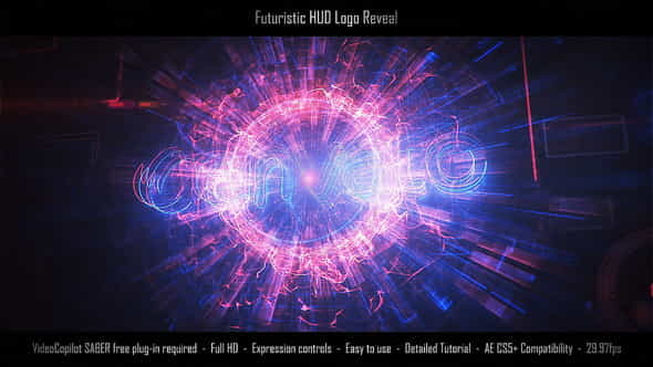 Futuristic HUD Logo Reveal - VideoHive 22444843