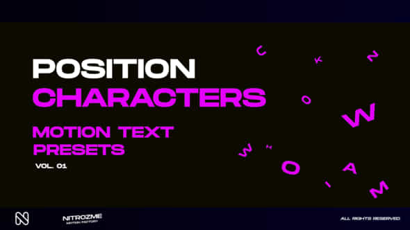 Characters Motion Text - VideoHive 45757105