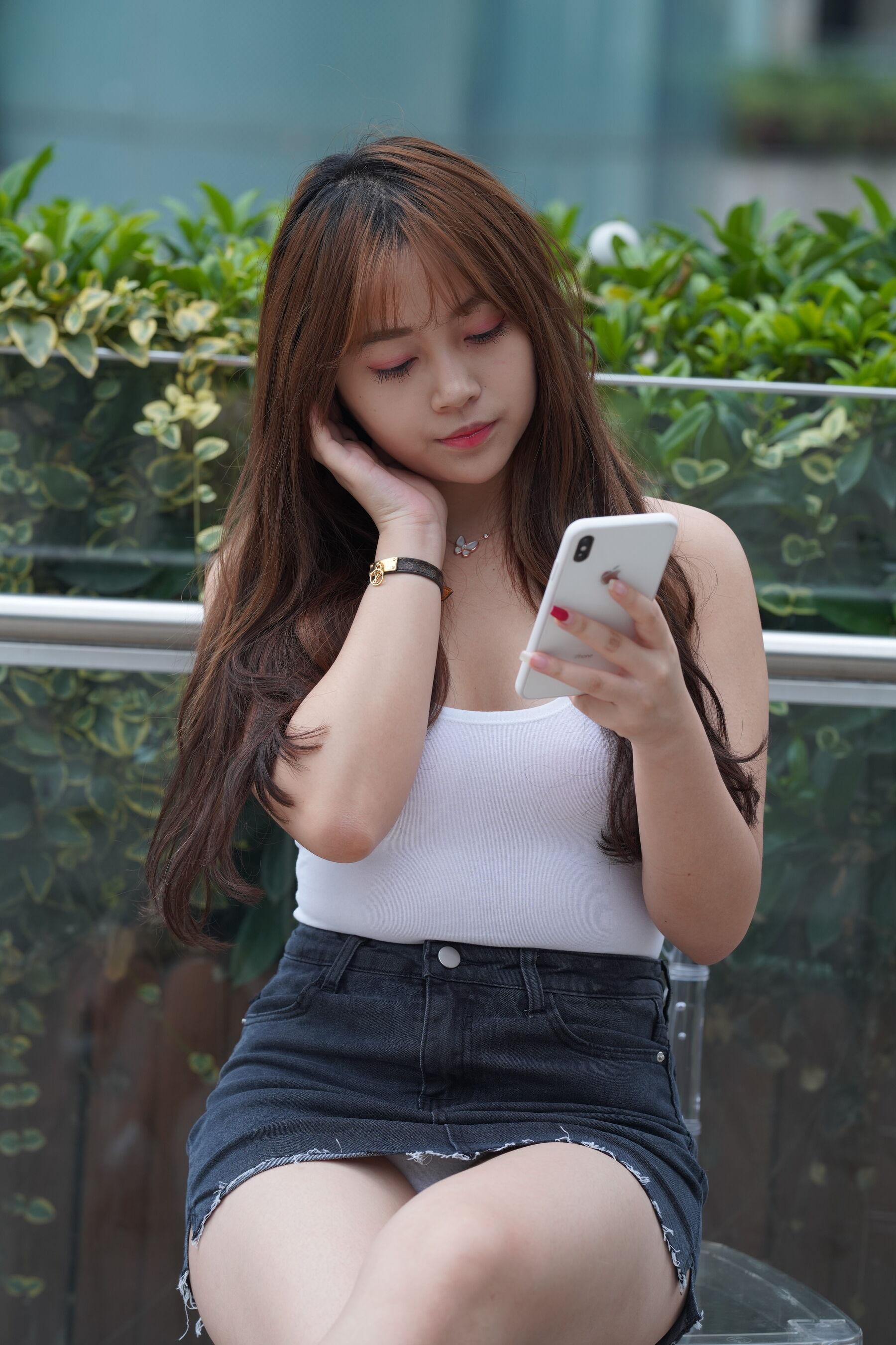 街拍 透明高跟热裤美女(329)