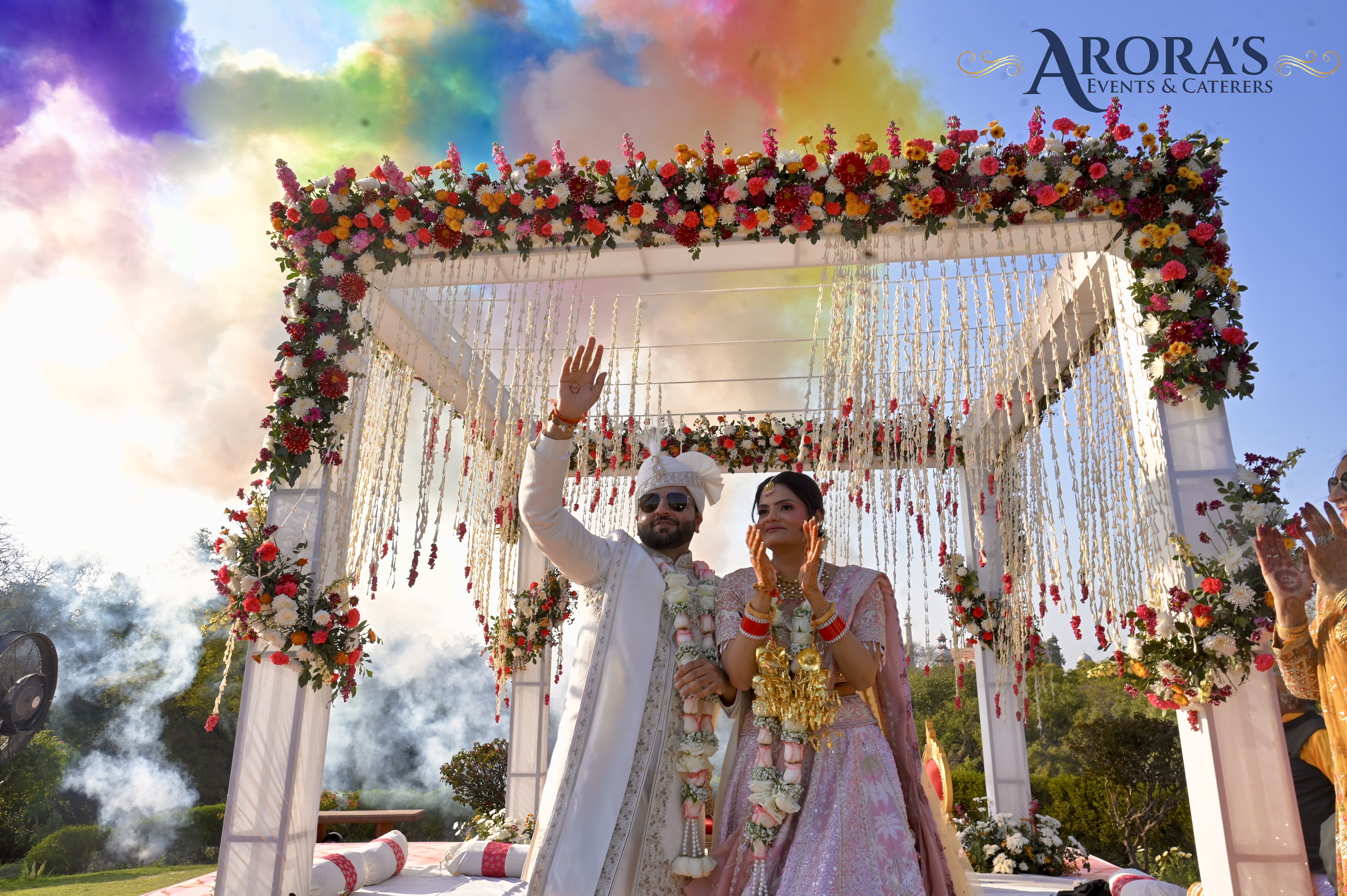 Happy Couple at Taj Khema Wedding