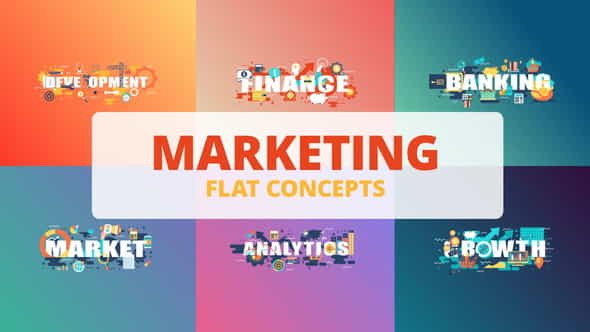 Marketing - Typography Flat Concept - VideoHive 23815965