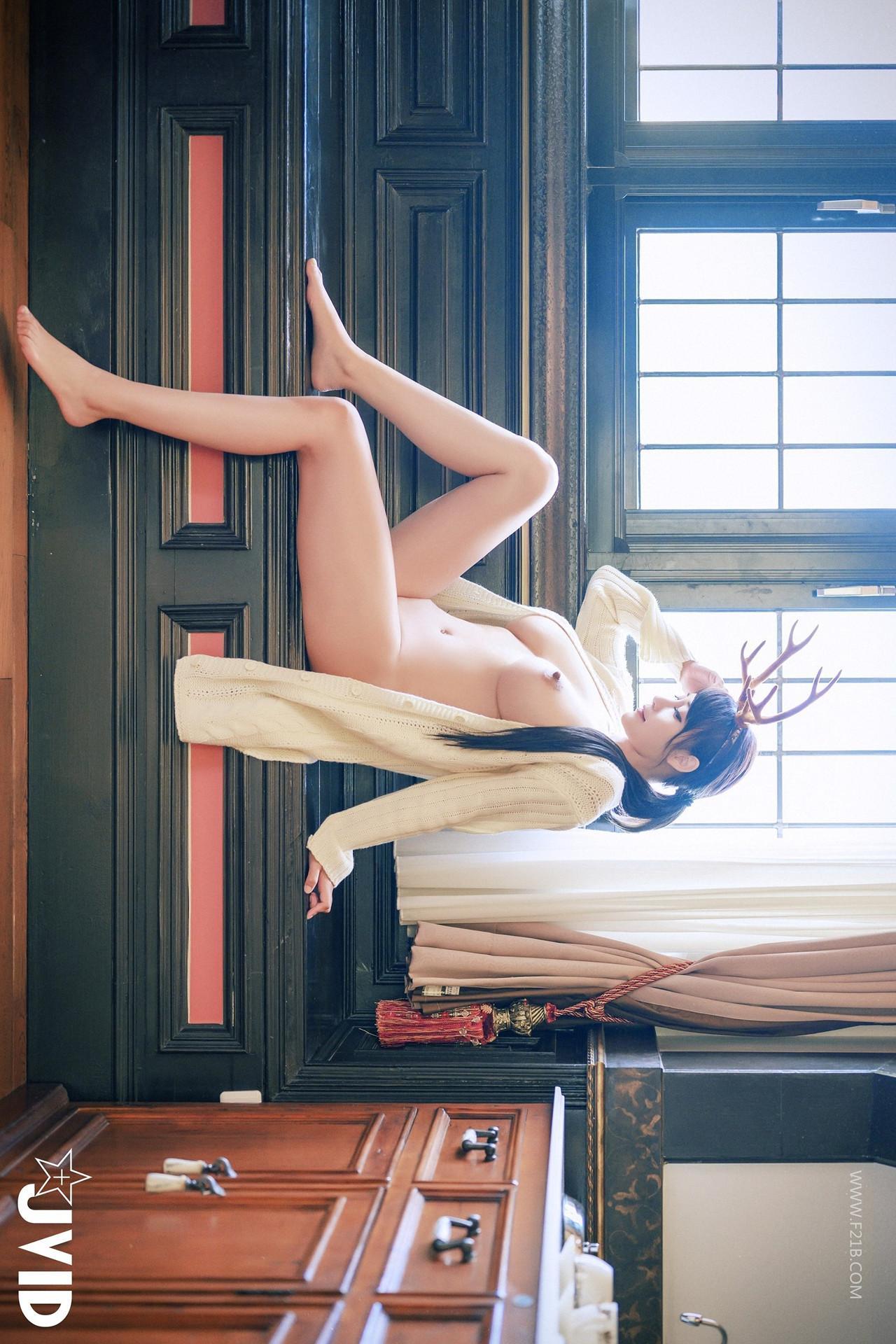 JVID Lele 樂樂 – 全輯上空無碼 巨乳女神 樂樂－鹿角女孩的報恩！ Set.01(22)