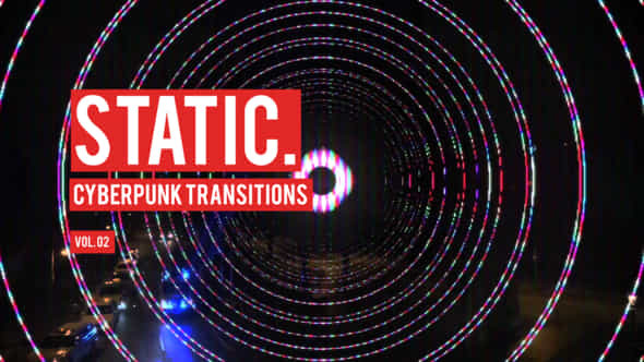 Cyberpunk Static Transitions - VideoHive 47700437