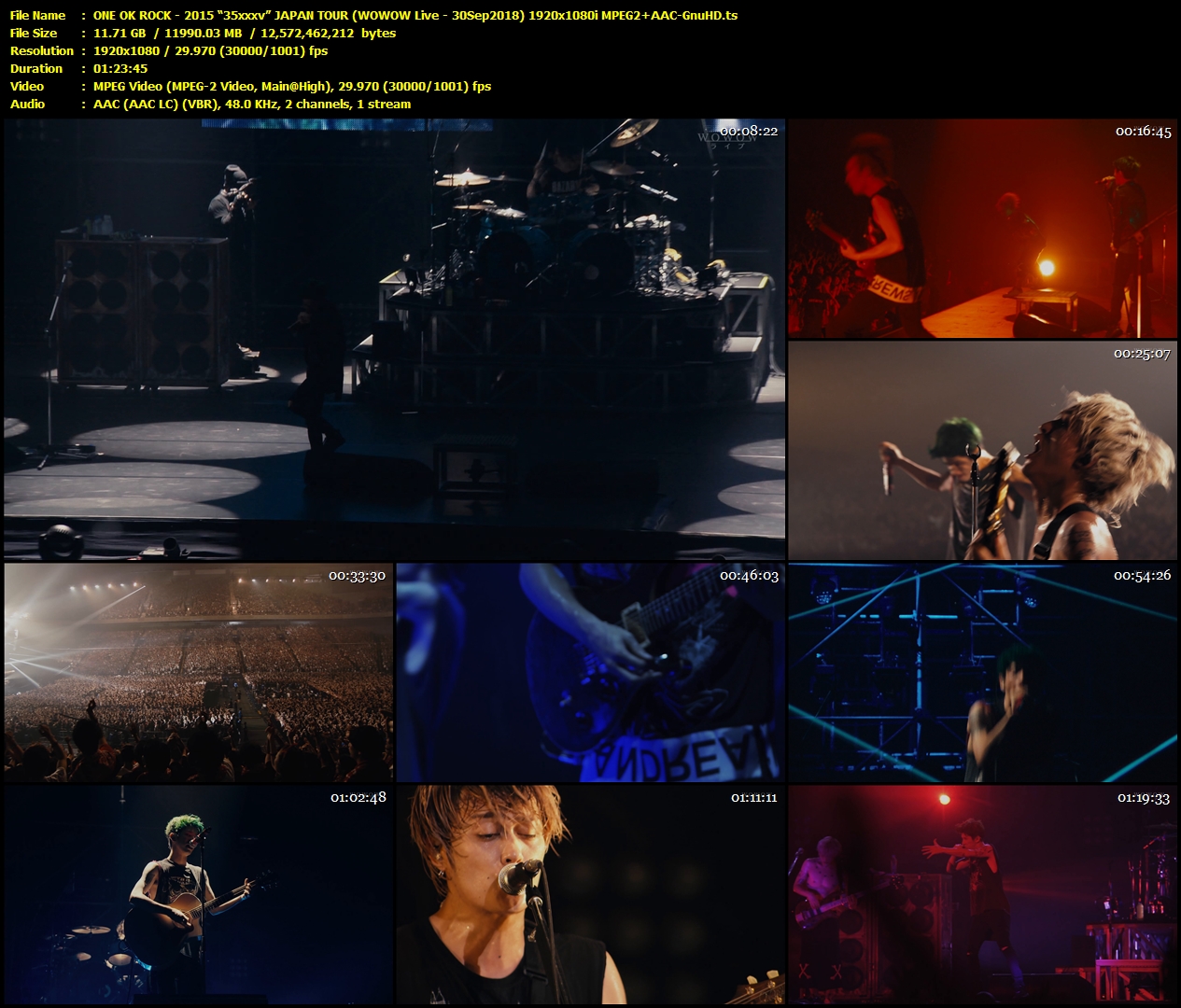 Hdtv One Ok Rock 15 35xxxv Japan Tour Wowow Live 30sep18 19x1080i Mpeg2 c Gnuhd Sharemania Us
