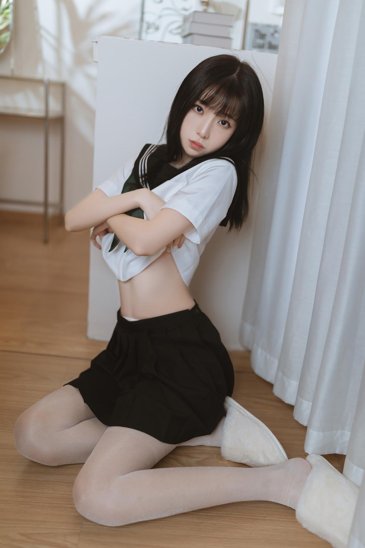 Cosplay 许岚LAN 白丝水手服(36)