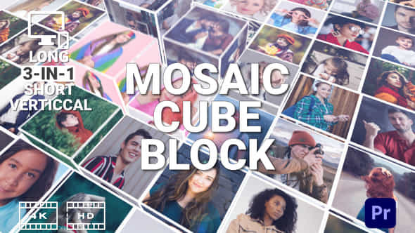 Mosaic Cube Block - VideoHive 33941161
