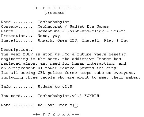 Technobabylon.Update.v2.5 FCKDRM