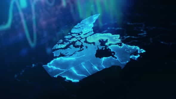 Canada map with states digital - VideoHive 28774423