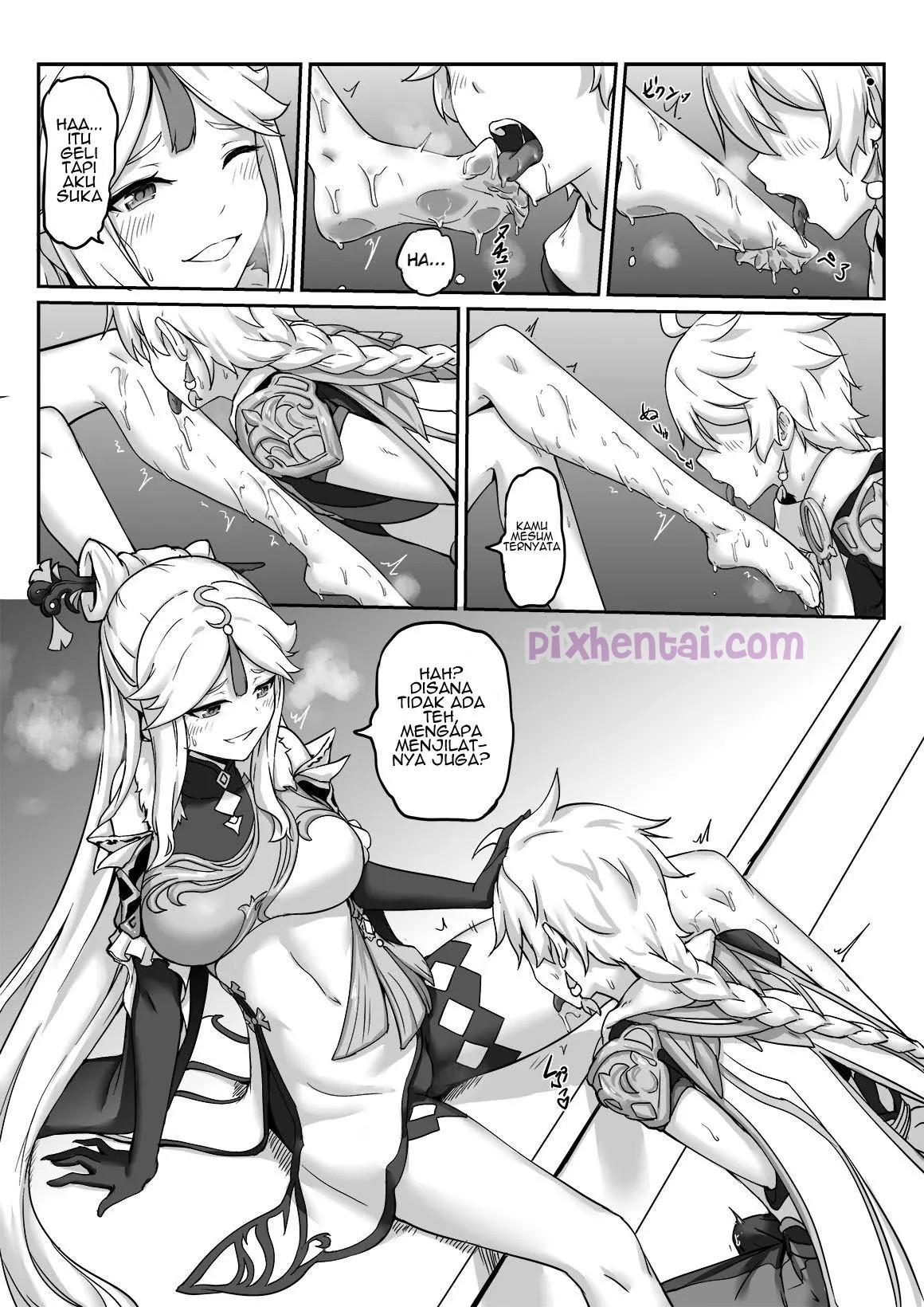 Komik Hentai Genshin Impact : Ningguang Dientot Aether Manga XXX Porn Doujin Sex Bokep 09