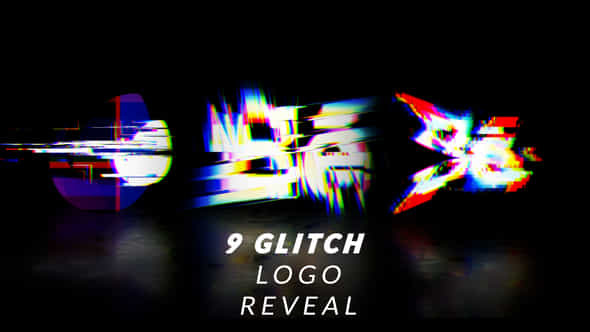 9 Glitch Logo Pack Bundle - VideoHive 53102530