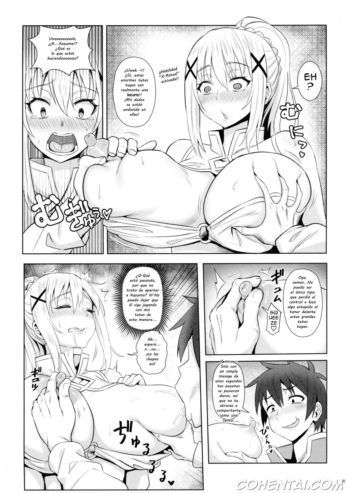 Kono Daraku Shita Onna Kishi ni Syukufuku o! (Kono Subarashii Sekai ni Syukufuku o!) xxx comics manga porno doujin hentai español sexo 