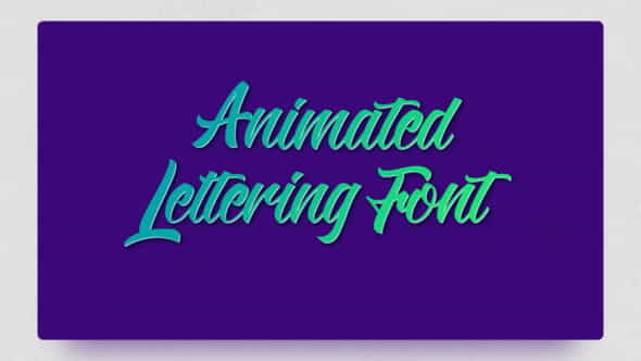 Animated Lettering Font - VideoHive 24036527