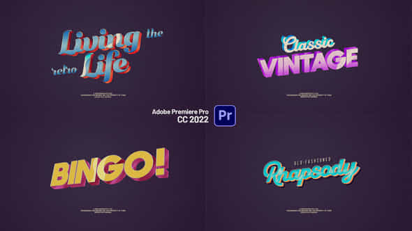 Fancy Retro Titles - VideoHive 51636609