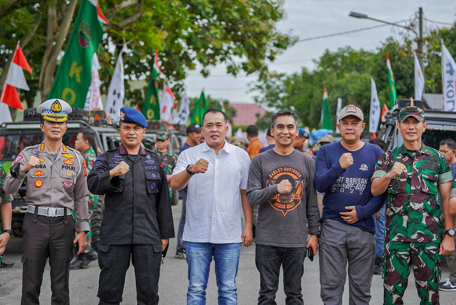Pelepasan 184 offroader yang mengikuti Bukit Barisan Adventure Offroad Tahun 2022 di Mako Yonzipur 1/DD Jalan Kapten Muslim Medan, Jumat