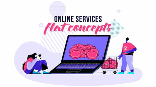 Online services - Flat Concept - VideoHive 28730457