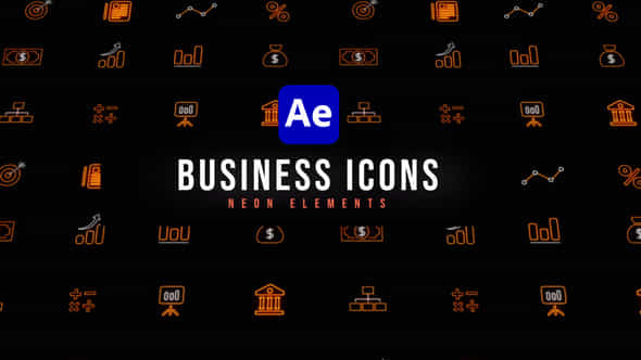 Business Neon Icons - VideoHive 47251765