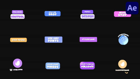 Juicy Titles And Lower Thirds For After Effects - VideoHive 51268535