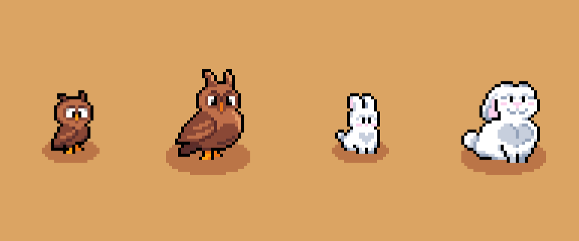 Some pixel art created by Arth with maxchill's guidance!