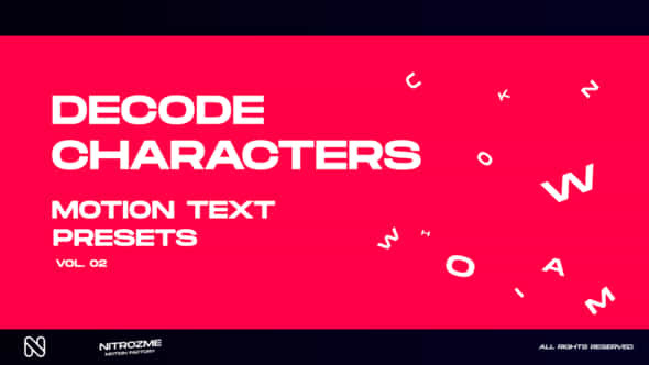 Characters Motion Text - VideoHive 45757002