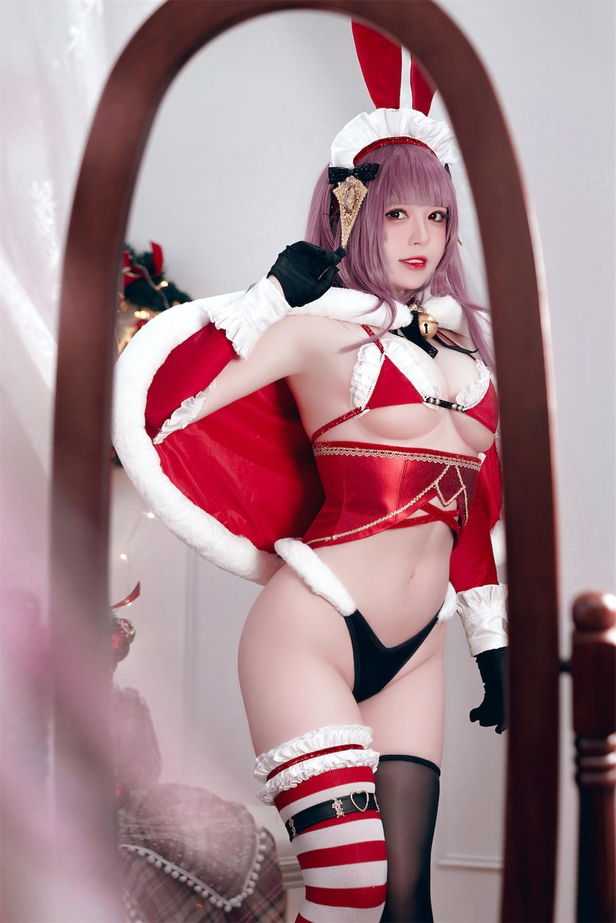 Cosplay 半半子 Christmas Bunny Aike(34)