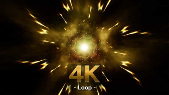 Electric Gold Energy 4K Loop - VideoHive 33221280