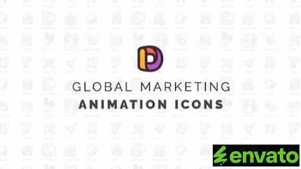 Global Marketing Animation Icons - VideoHive 34465925