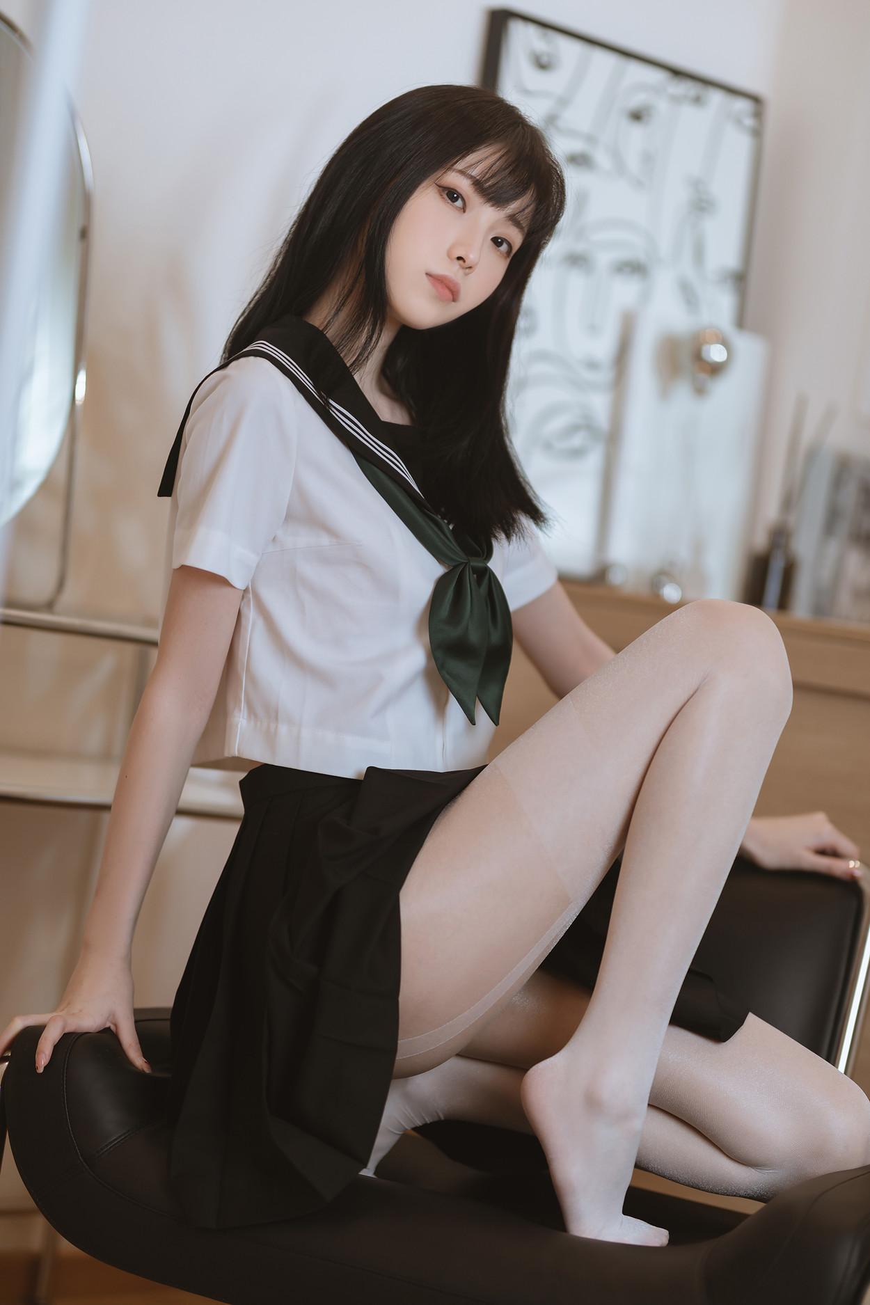 Cosplay 许岚LAN 白丝水手服(18)