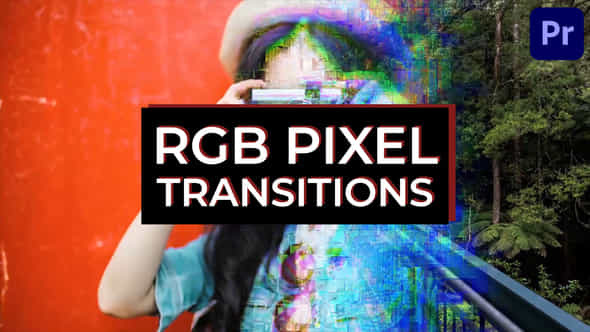 RGB Pixel Transitions - VideoHive 46009296