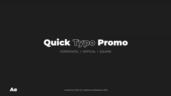 Quick Typography Promo - VideoHive 37333345