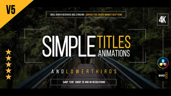 Gold Simple Titles - VideoHive 32174818