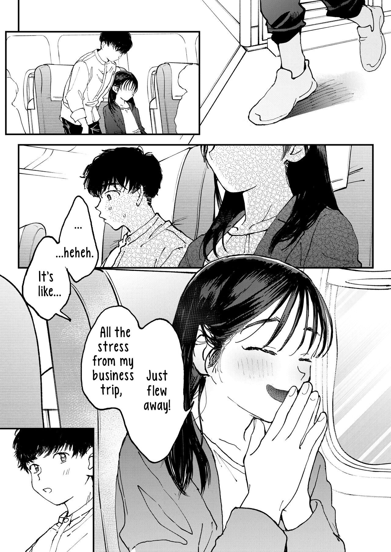 [Denbu Momo] Muramura OL-san wa Hikouki no Naka demo Seiyoku o Mitashitai  Horny OL-san, even on an Airplane, Wants To Satisfy Her Sexual Desires [English] [Digital]