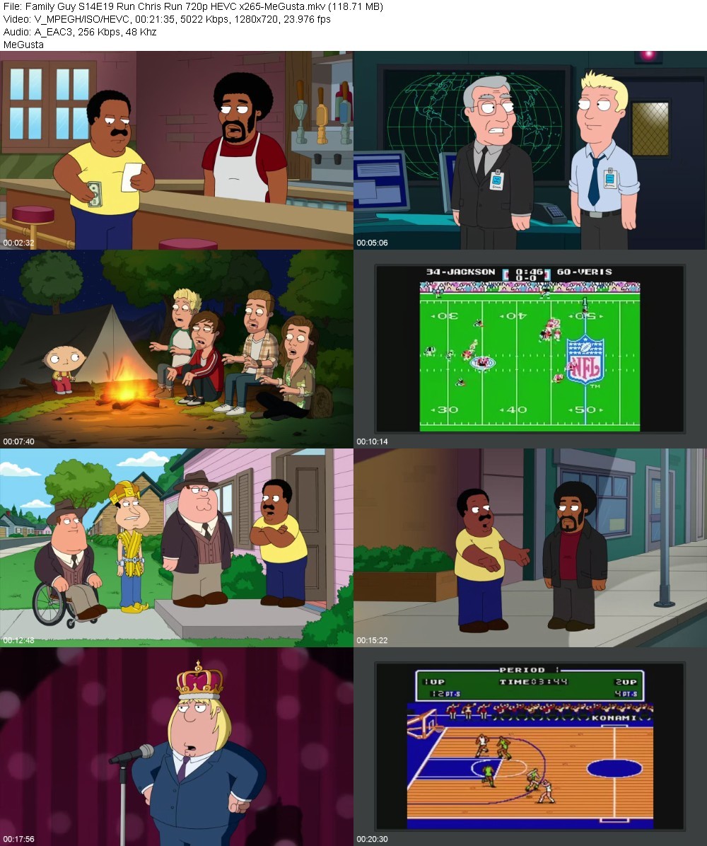 Family Guy S14E19 Run Chris Run 720p HEVC x265-MeGusta