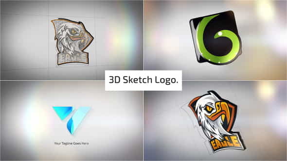 Clean 3D Sketch Logo Reveal - VideoHive 29810907