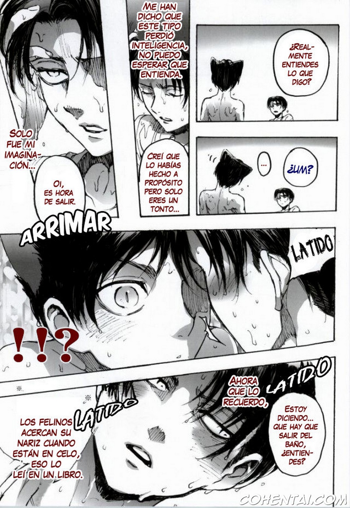 Neko ni Natta Buka ga Katte ni Hatsujou Shite Sugoku Komaru (Shingeki no Kyojin) xxx comics manga porno doujin hentai español sexo Eren Jaeger Levi Ackerman Shingeki No Kyojin | Attack On Titan