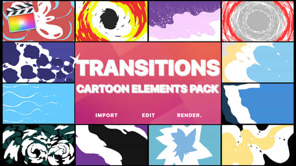 Cartoon Transitions - VideoHive 23725225