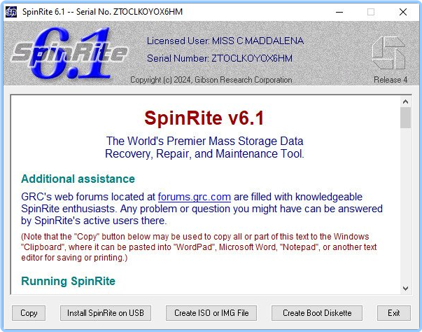 SpinRite 6.1.4 FC Portable NVM42pIP_o