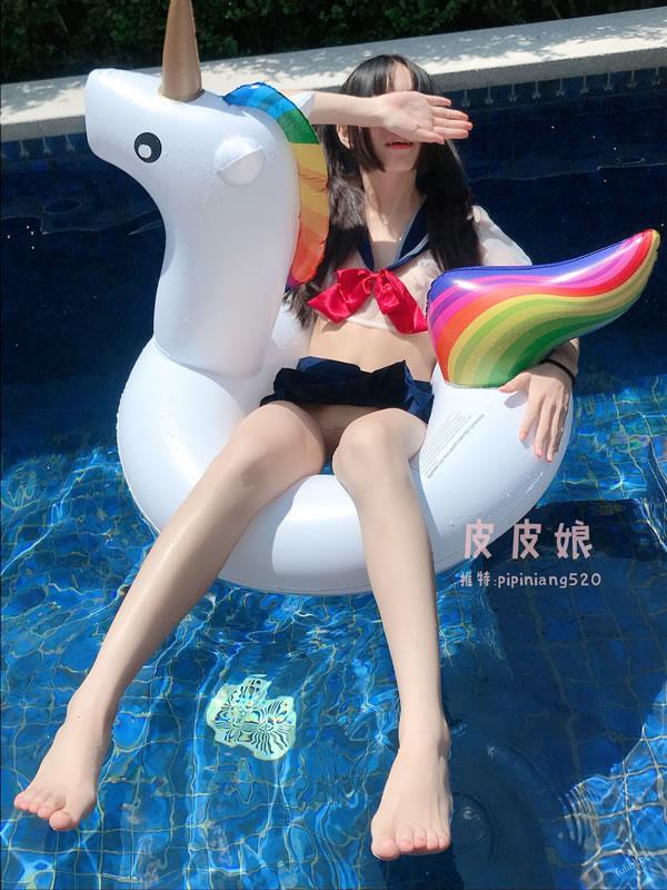 网红妹子皮皮娘-海军死库水大尺度写真(16)