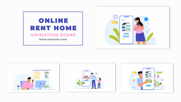 Online Find Home For Rent 2D Character Animation - VideoHive 47262310