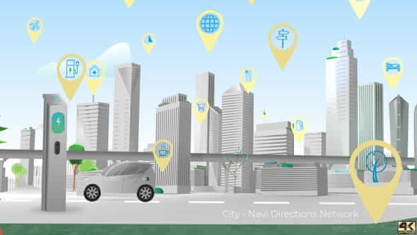 Smart City - Navi Directions - VideoHive 30666437