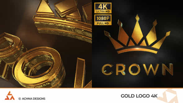 Gold Logo 4K - VideoHive 50942195