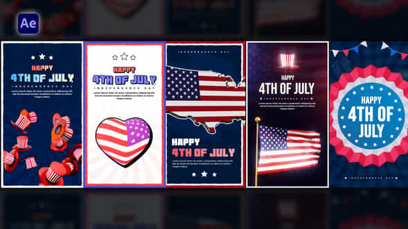 4Th Of July Stories Pack - VideoHive 53029873